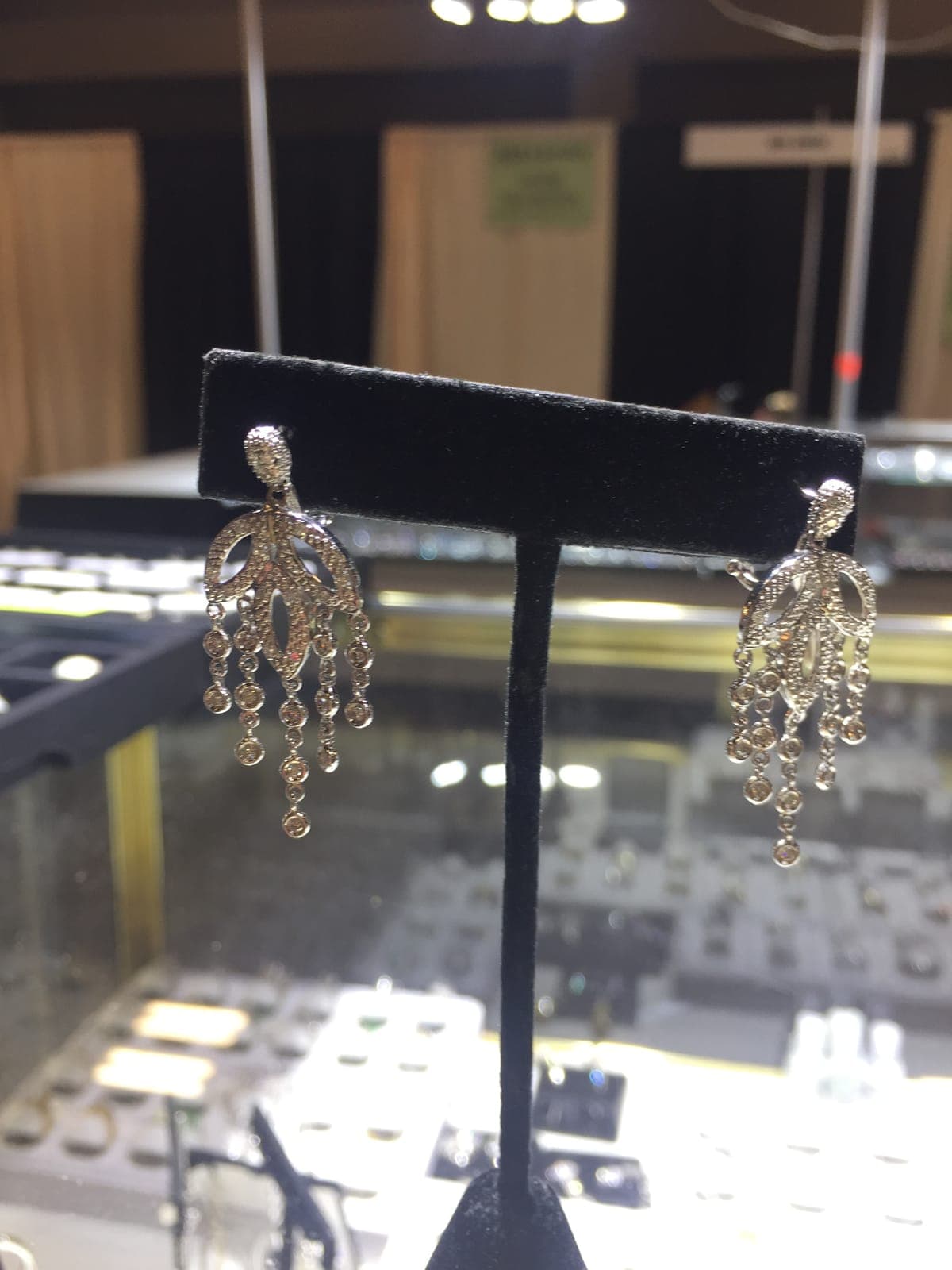 Diamond Chandelier Statement Earrings