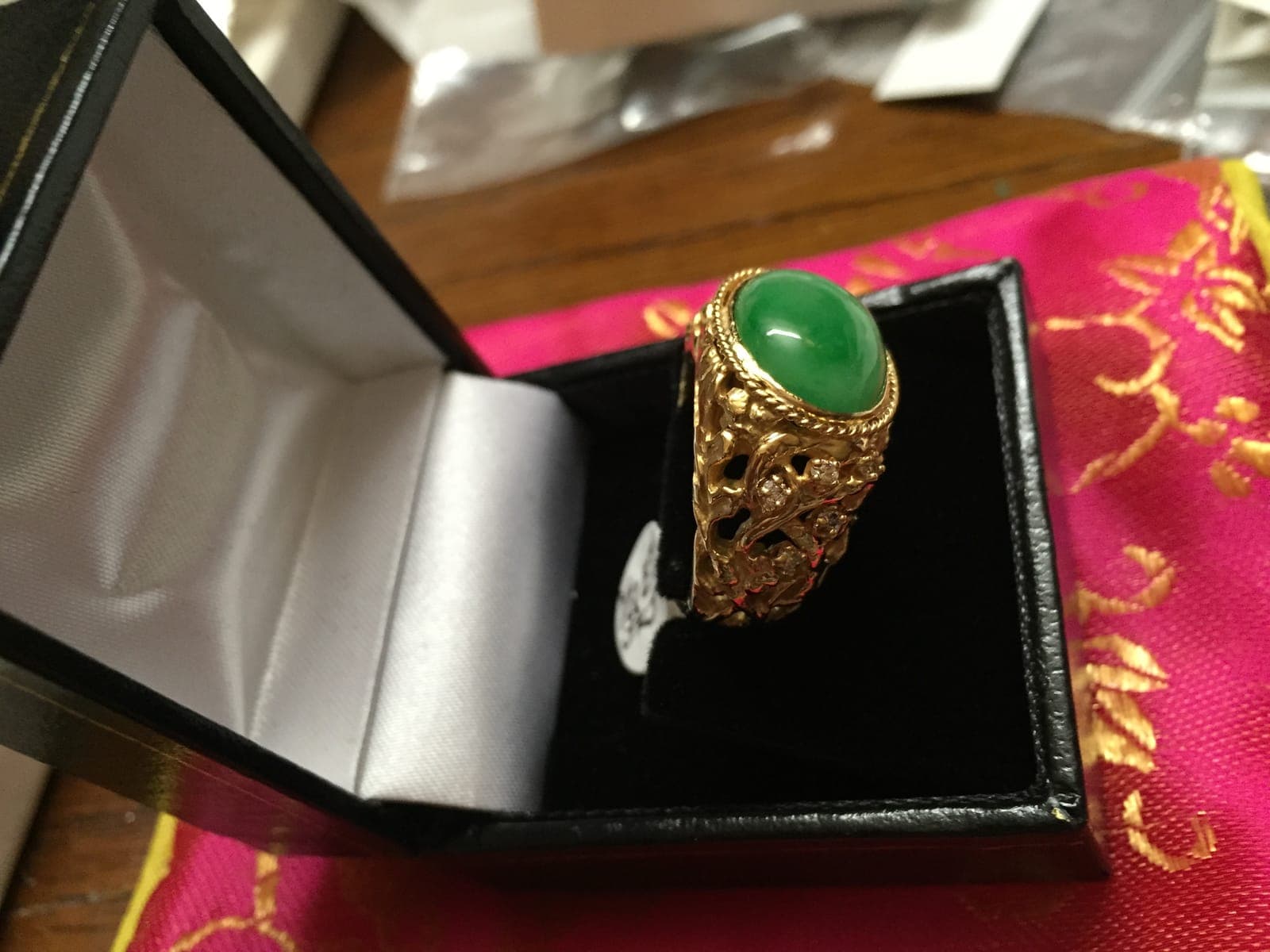 Imperial Jade Dragon Signet Ring