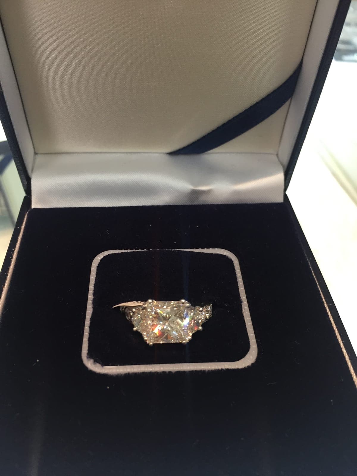 Large Diamond Cocktail Ring — Radiant Cut