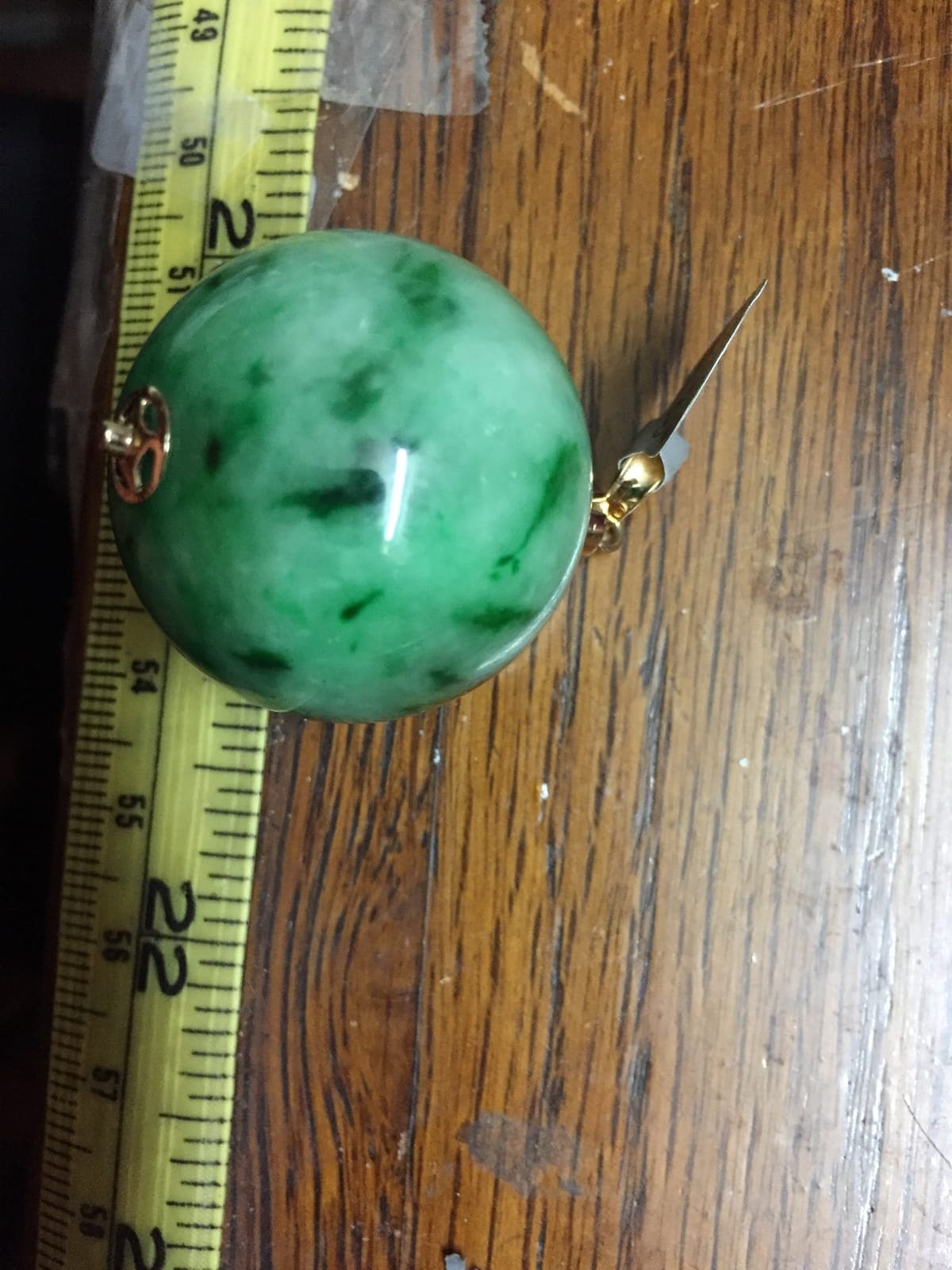 Large Jadeite Bead Pendant