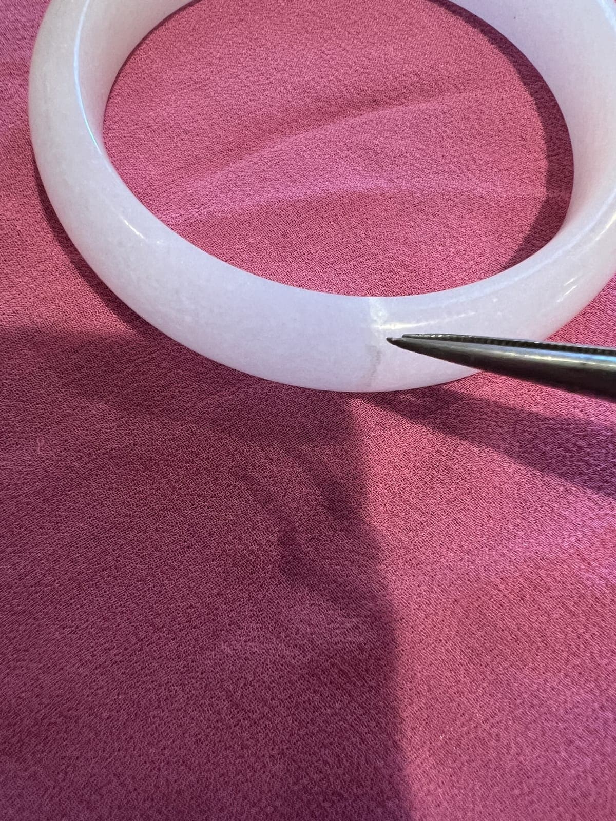White Jade Bangle — Lavender Undertones