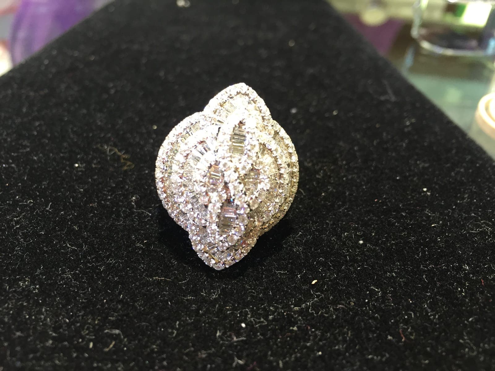 Diamond Marquise-Shape Cocktail Ring