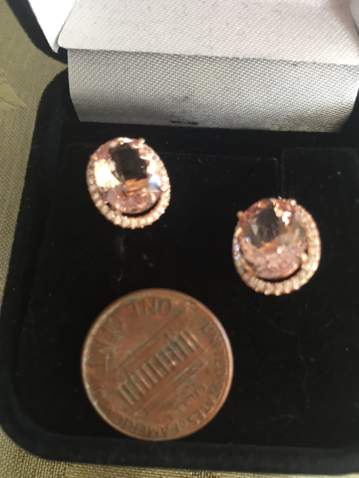 Morganite & Diamond Halo Stud Earrings