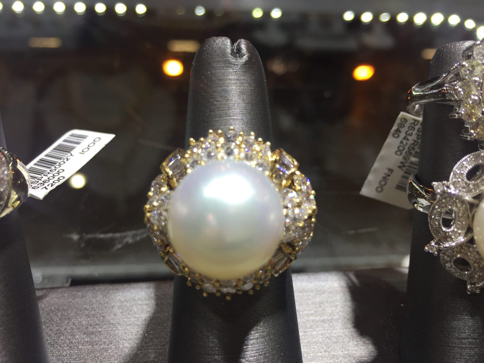 South Sea Pearl & Diamond Cocktail Ring — Two-Tone