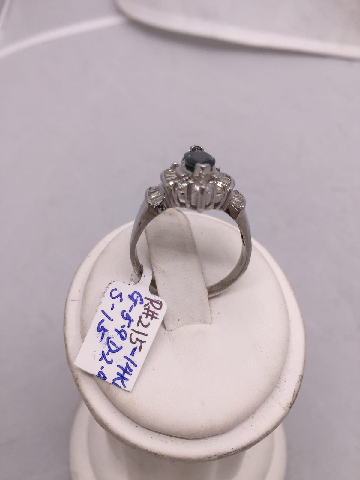 14K Blue Sapphire & Diamond Floral Halo Ring